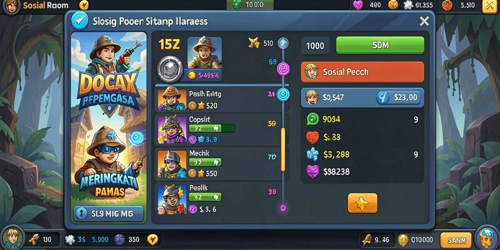 Screenshot menunjukkan karakter utama dalam pertarungan epik.